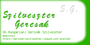 szilveszter gercsak business card
