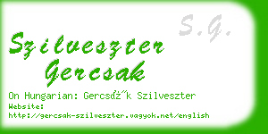 szilveszter gercsak business card